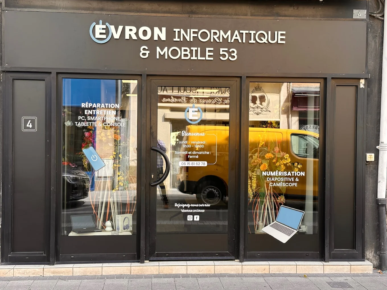 Devanture du magasin EVRON INFORMATIQUE & MOBILE 53